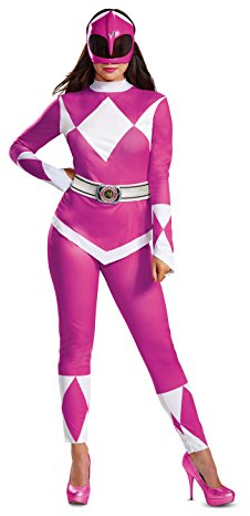 Disguise Damen Pink Ranger Erwachsenenkostüm, rose, Large (12-14) US