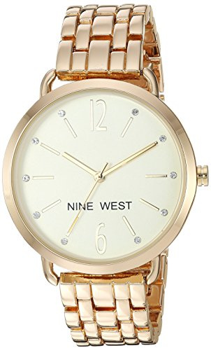 Nine West Women's Crystal Accented Bracelet Watch