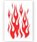 QBIX Flamme Schablone - Feuer Schablone - A5 Größe - wiederverwendbare Kinder freundlich DIY Schablone für Malerei, Backen, Handwerk, Wand, Möbel