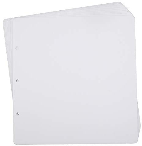 ADVcer 10 Blatt doppelseitige Scrapbooking-Nachfüllseiten, 25 x 26 cm, säurefrei, dick, zusätzliches Bastelpapier, Karton für alle ADVcer 25,4 x 25,4 cm, Drei-Ring-Loseblatt-Binder, Fotoalbum,