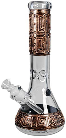 bong-discount Wasserpfeife, EIS-Bong, Glasbong | 32 cm, NS 19 (18,8mm), NS 14 (14,5mm) | klar | 7 mm dickes, robustes BOROSILIKATGLAS