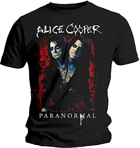 Alice Cooper Paranormal Splatter Official Mens Black Short Sleeve T Shirt Rock Medium