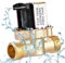 Jadeshay Elettrovalvola a Solenoide,Valvola Elettrovalvola Valvola Elettromagnetica Filettatura AC220V 1/2 Elettrovalvola a Solenoide Normalmente Chiusa per il Controllo dell'Acqua