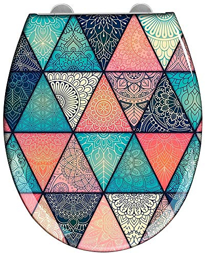 WENKO WC-Sitz, Toilettensitz mit Absenkautomatik, hygienischer WC-Deckel bis 350 kg belastbar, mit Fix-Clip Befestigung, aus antibakteriellem Duroplast