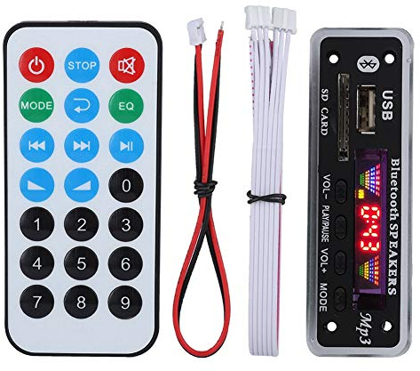 Wireless Bluetooth MP3 WMA APE FLAC Decoder Board, 4 Farben Bildschirm Auto Audio FM Radio Modul mit Fernbedienung, unterstützt AUX/FM/USB/SD, unterstützt Freisprecheinrichtung
