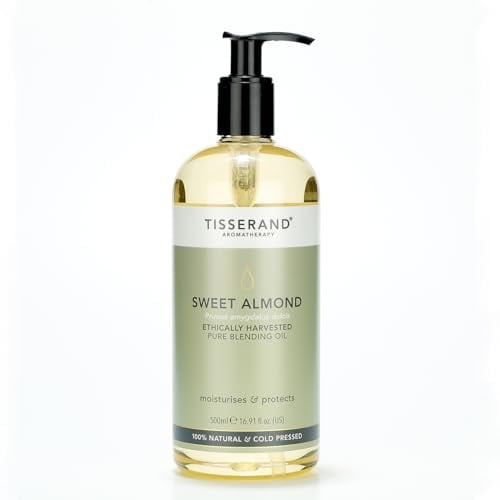 Tisserand Ethically Harvested Sweet Almond Oil - 500ml | Nourishing Base Oil, For Skin, Hair & Massage, Uncompromising Quality, Certified Vegan
