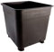 Lot de 5 pots de culture hydroponique carrés, 25 litres, grande capacité et résistance.