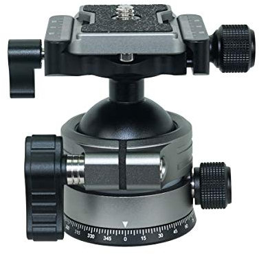 SIOTI Kugelkopf-Kamerahalterung, Kugelkopf-Stativhalterung, Kamerastativhalterung für DSLR-Kamera, spiegellose Kamera, Camcorder, Teleskop, Actionkamera, Schieber, Stativ (36 mm Kugelkopf)