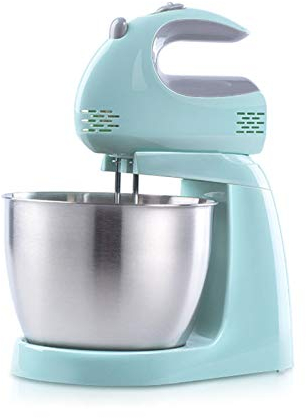 JHNEA Stand Mixer, Classic Separated Hand and Stand Mixer, MixMaster 150 Watt, Soft-Start Technology Stand Mixer, 3 L, 5 Speeds with All Copper Motor,Blue