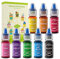 Jelife Coloranti Alimentari 8 Colori, Alta Concentrazione Senza Zucchero Senza Glutine Colorante Alimentare Liquido per Cuocere Decorare Dolci, Macarons, Biscotti, Fondente (6ml/bottiglia)