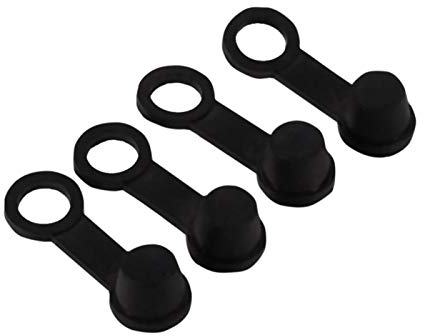 Bremsenentlüfter Schraubenkappen Staubschutz Abdeckung 4 Stück 8 mm Gummi Bremsentlüftungsnippel Kappen Entlüftungsnippel Staubschutzkappen Schwarz für Motorrad Motorräder