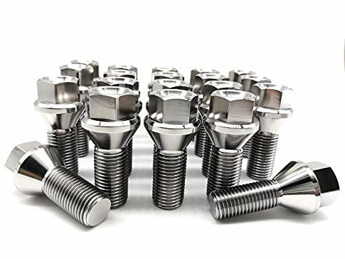 SSTI M14x1,5 Titanium Radbolzen Shank 20 pieceTi 6AL4V Luft- und Raumfahrt Grade Kegel Sitz (M14x40)