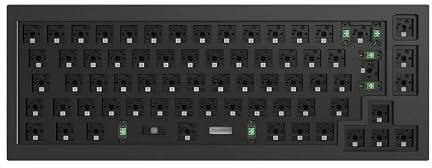 Keychron Q2 Barebone Kit 65% ISO Carcasa Metal USB C Negro | Programable con QMK/Launcher, iluminación RGB, diseño de doble acelerador, teclado barebone personalizado para Mac y Windows