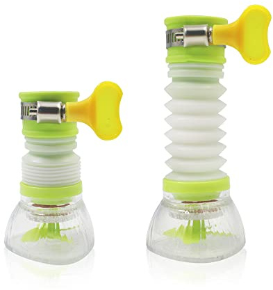 Purificateur d'eau de robinet, tête de cuisine mobile rotative à 360 degrés, pulvérisateur pivotant économiseur d'eau, bec d'extension anti-éclaboussures (Vert)