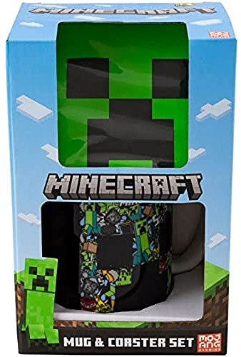 Minecraft Ensemble tasse et dessous de verre – Creeper Funtage