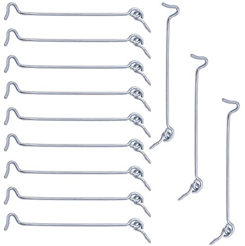 Hongu 12 pz Ganci finestre Gancio blocca Porte Fermapersiane Fermaporta 145mm Lucido