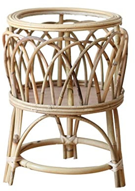 Plant Stand, Garden Plant Pot Riser Rattan Plant Flower Stand Floor-standing High-leg Racks Living Room TV Cabinet Balcony Garden Flower Pot Rack Flowerpot Holder for Living Room Entryway