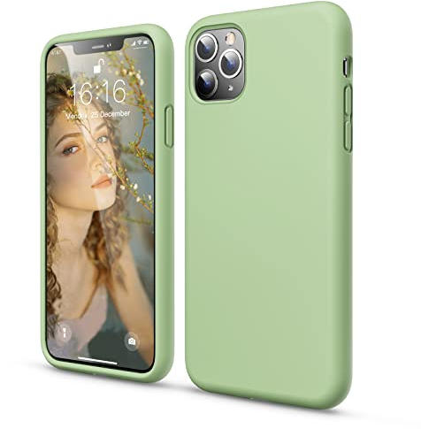 GOODVISH Hülle Kompatibel mit iPhone 11 Pro | Ultra dünn Liquid Silicone Hülle | Kameraschutz und Bildschirmschutz | 360° Voll abgedeckte stoßfeste Handyhülle für iPhone 11Pro -5,8 Zoll | Matcha Grün