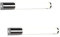 2er Set Badezimmer Wandleuchten mit Steckdose & Schalter in Silber Chrom, B 41,5cm