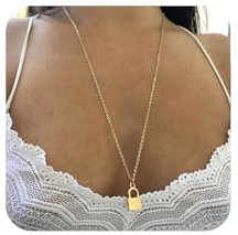 Aneneiceera Boho Schloss Anhänger Lange Halskette Retro Minimalistische Kette Gold Einfache Halskette Verstellbare Goldkette Hochzeitsschmuck Für Frauen Mädchen Für Geschenk