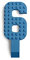 Made Happy Number Cake Topper | Birthday Cake Toppers & Happy Birthday Decorations | Cake Toppers For Boys & Birthday Cake Decorations | Happy Birthday Cupcake Toppers & Cake Decorations | Sky Blue 6
