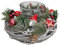 HEITMANN DECO - Rattan-Kranz mit Teelichthalter aus Glas - weiß/grün/rot - ca. 24 x 24 cm - Adventszeit