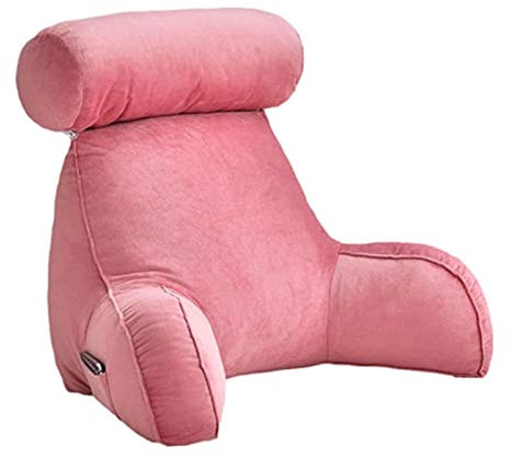 CLEMMO Lesekissen mit Armlehnen,Rückenstütze Kopfkissen,Lesekissen für Bett,Bücherkissen mit Abnehmbarer Nackenrolle,Ideal als Rückenstütze zum Lesen,Arbeiten