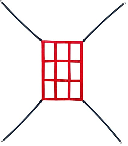 Strike Zone Ziel für Baseball-Softballnetz, Werfen, Pitching, Schlagen, Schlagen, Fangen, Übungsziel, Krug Genauigkeit, Trainingshilfen (Rot, 9 Löcher, 1 Pack)