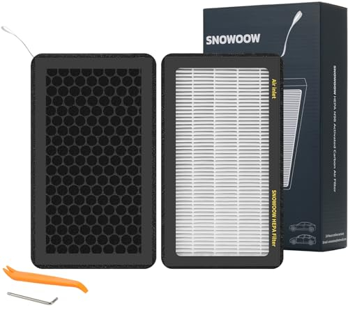 SNOWOOW Tesla Model 3 Model Y Luftfilter HEPA 2 Pack mit Aktivkohle Tesla Innenraumfilter Ersatz (2016-2023)