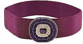 QUEEN HELENA Ceinture Élastique pour Femme Ci014-3 Violet, Taille unique