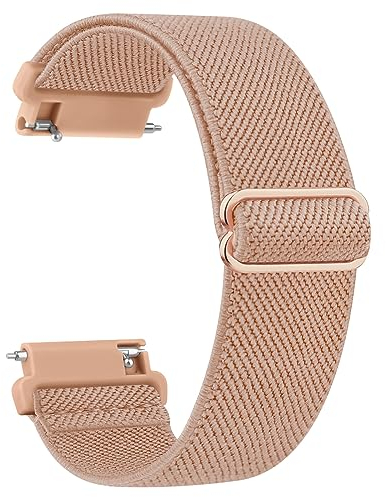 Wanme Nylon 20mm Uhrenarmbänder, Schnellverschluss Armband, Atmungsaktives Geflochtenes Ersatzbänder, Verstellbares Armbänder, Sport Ersatzarmband für Damen Herren, Milchtee