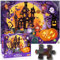 Halloween Jigsaw Puzzle for Kids Ages 3-5 4-8 Year Old and Up，Jumbo 72 Piece Puzzle Fancy Toddler Learn Educational Toys Gift Box