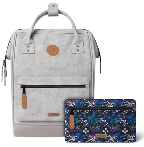 Cabaïa - Rucksack - Adventurer - Reims - Medium | Weitwinkelöffnung · 2 Innentaschen · Reiseformat · Französisches Design · Vegan zertifiziert