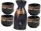 WOONEKY 1Juego Sake Japonés de Cerámica Decorativa con Botella y Tazas Set de Vajilla para Bebidas y Decoración para Fiestas y Celebraciones