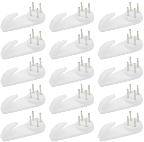 Ruidee Lot de 20 crochets muraux en plastique, 50 mm, crochets pour crochets de tableaux, porte-manteaux, cadre blancs, pour tableaux, crochets pour clous invisibles pour accrocher photo Specch(SLG/50