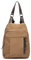 MISAKO Nova Anti-Diebstahl-Rucksack aus Nylon - Modische Damen-Anti-Diebstahl-Rucksacktasche - Kleiner, geräumiger Freizeitrucksack Nova Kamel 35 X 26 X 9 cm