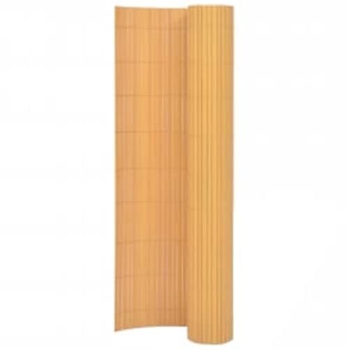 Camerina Gartenzaun Doppelseitig 110x500 cm Balkonabdeckung Sichtschutz Zaun Garten Sichtschutz Garten Gelb