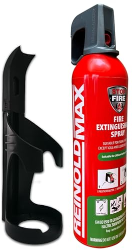 IWH Premium Lithium Feuerlöschspray STOPFIRE Reinold Max Autofeuerlöscher 1 x 750ml mit Wandhalter für Lithium Batterien & Akkus (1)