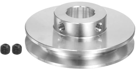 QUARKZMAN V-Typ Riemenscheibe Keilriemenscheibe 12mm Bohrung 50mm 3-5MM PU | Außendurchmesser Einzelrille Aluminiumlegierung für Rundriemen Motorwellen-Bohrmaschine