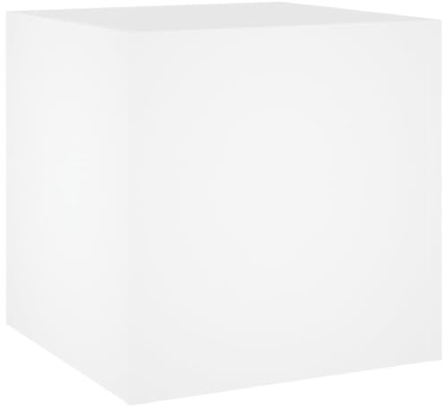 Makastle Pot Carré, Jardinière en Bois d'Ingénierie, intérieur extérieur jardinière Pot de Fleurs Cache-Pot, Blanc 40x40x40 cm