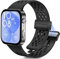 Snyeest Sport Magnetisch Armbänder Kompatibel mit Huawei Watch Fit 3 Armband, Magnetverschluss Atmungsaktives Silikon Weiches Uhrenarmband Zubehör für Huawei Watch Fit 3 Frauen Männer,Schwarz