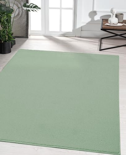 the carpet Marley eleganter Designer Teppich Wohnzimmer, weicher & pflegeleichter Kurzflor Wohnzimmerteppich in Mint, 200 x 290 cm