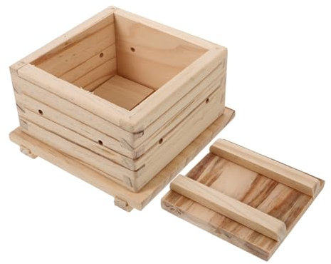 FUNOMOCYA Wooden Tofu Press Mould DIY Tofu Maker Vegan Cheese Press Easy to Use Kitchen Cooking Tool