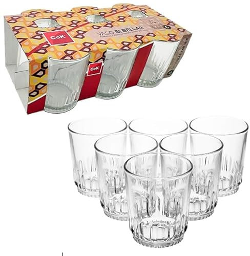 Confezione da 12 Bicchieri per Amaro,liquore, Whiskey, Cocktail, alcolici, Bourbon, Vino, in Vetro Trasparente, Base Spessa, Lavabili in lavastoviglie, capacità 160 ml, arredo da tavola Bar Pub