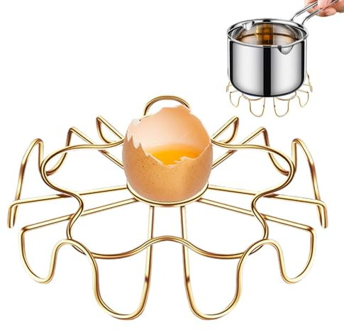 Estante para vaporera | Soporte pequeño para huevos en forma de flor | Salvamanteles para olla a presión y cesta de vapor, estante versátil para cocinar arroz