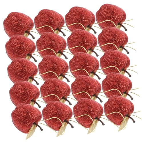 KITANDOVE 20st Weihnachtsapfel-anhänger Rote Apfelverzierungen Künstliche Äpfel Mini-Apfel- Wand-weihnachtsbaumbeleuchtung Weihnachtsschmuck Goldener Und Roter Apfel Weihnachten Schaum