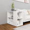 ShGaxin Beistelltisch, Tabletttisch, Blumenhocker, Nachttisch, Couchtisch, Wohnzimmer, Nightstand, Hochglanz-Weiß 60x30x50 cm Spanplatte