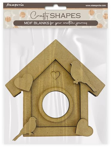 Stamperia - Crafty Shapes for Scrapbooks, Albums, Cards, Bullet Journals and More, Decorate with Papers and Paint, Perfect for Hobbies, Crafts, and Gifting (Dewdrops, Nest)