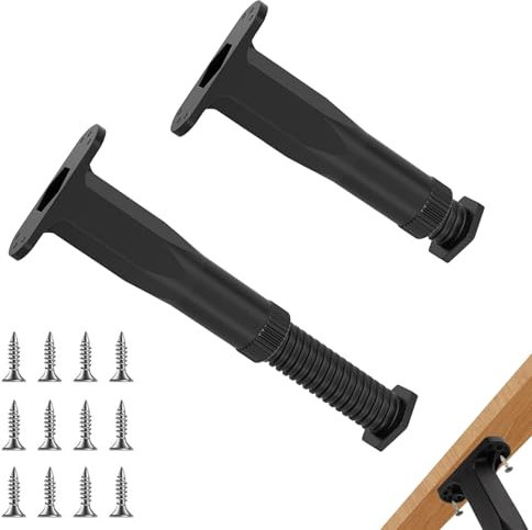 HXHWKEN 2 Pièces Pieds de Meuble Pieds de Support de Cadre de Lit Réglables Pieds de Meubles pour Lit King/Armoire/Canapé/Table