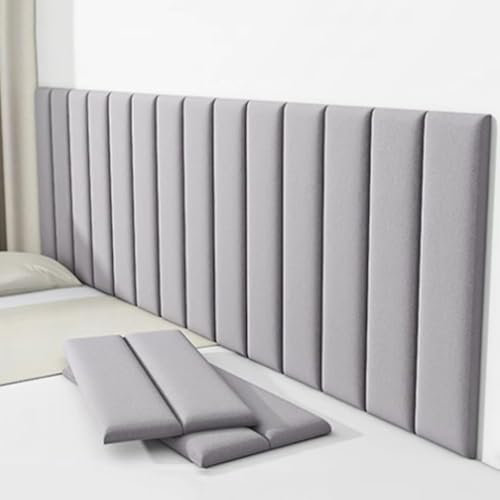 JMMSP Upholstered Wall Panels Kids, Padded Wall Stickers For Bedroom, 3D Anti-Collision Wall Padding,Headboard, Self-adhesive Anti-collision Wall Padding, Wall Decoration Thick(Size:10pcs,Color:Grey)